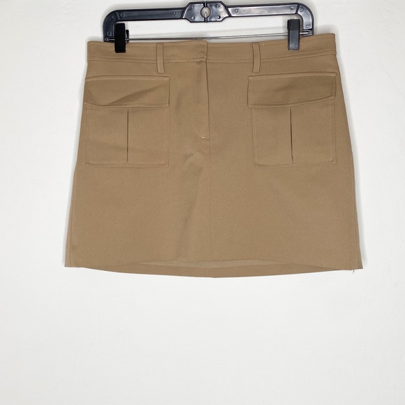 Theory lupah tan camel cargo mini skirt 8 - Picture 7 of 9